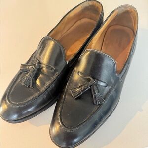 Meermin Black Leather Tassel Loafers - Men's